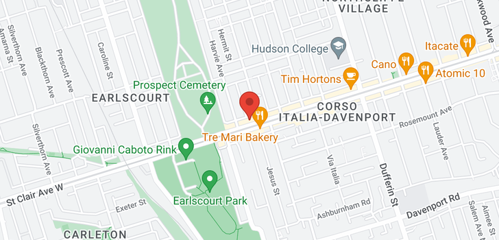 map of 1350 ST CLAIR AVE W
